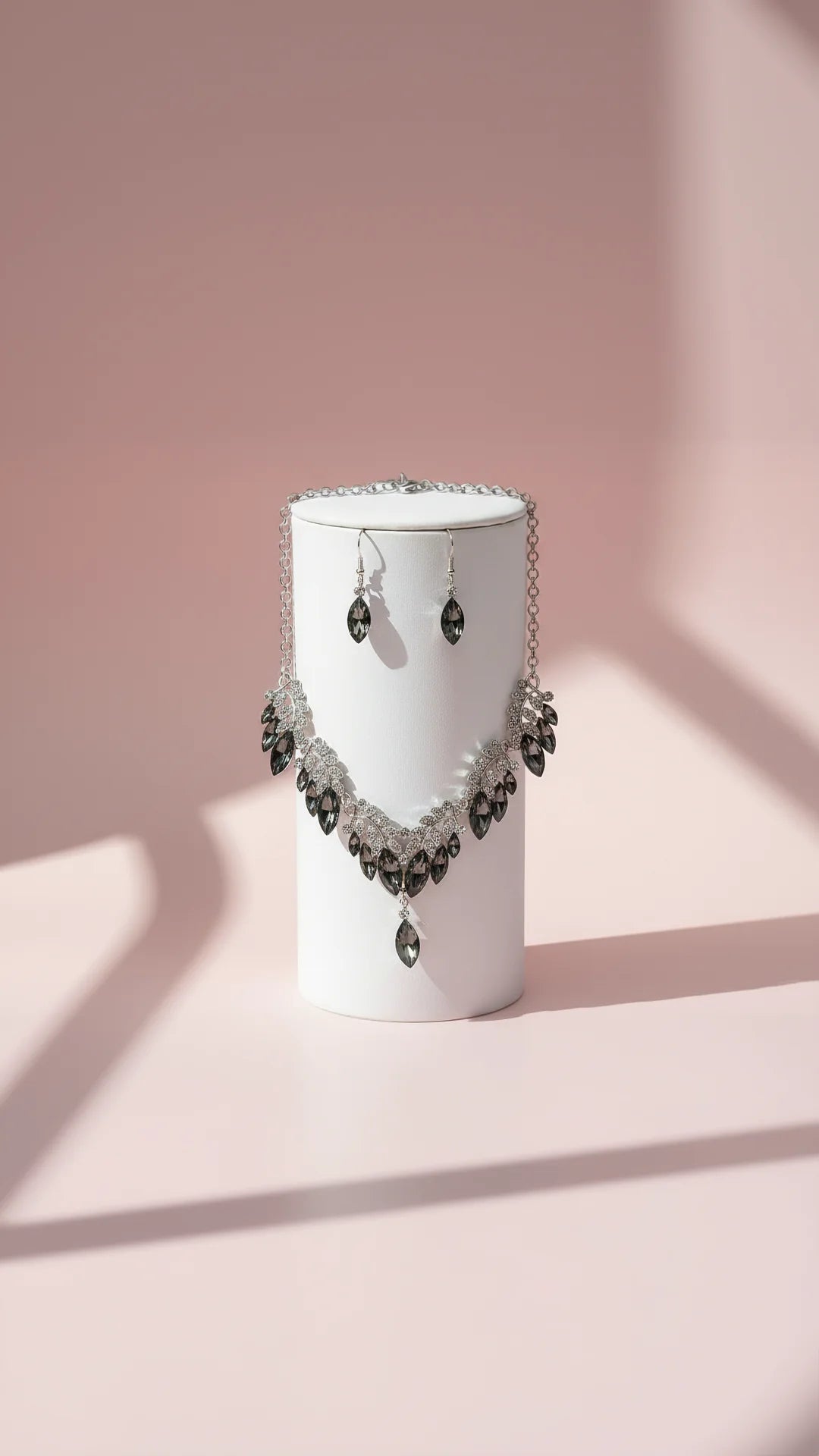 Marquise Crystal Necklace & Earrings Set