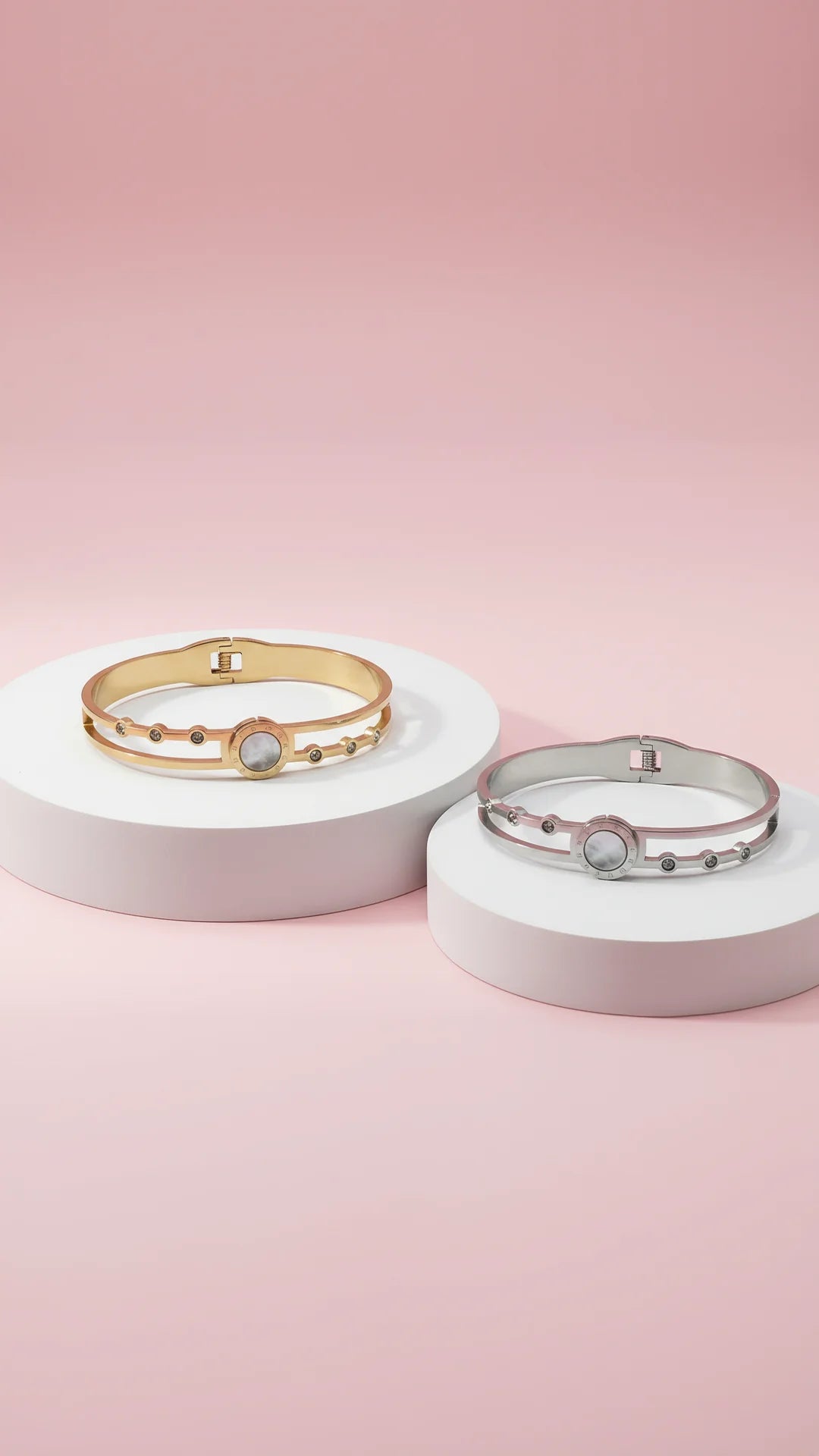 Roman Numeral Stainless Steel Stacking Bangle