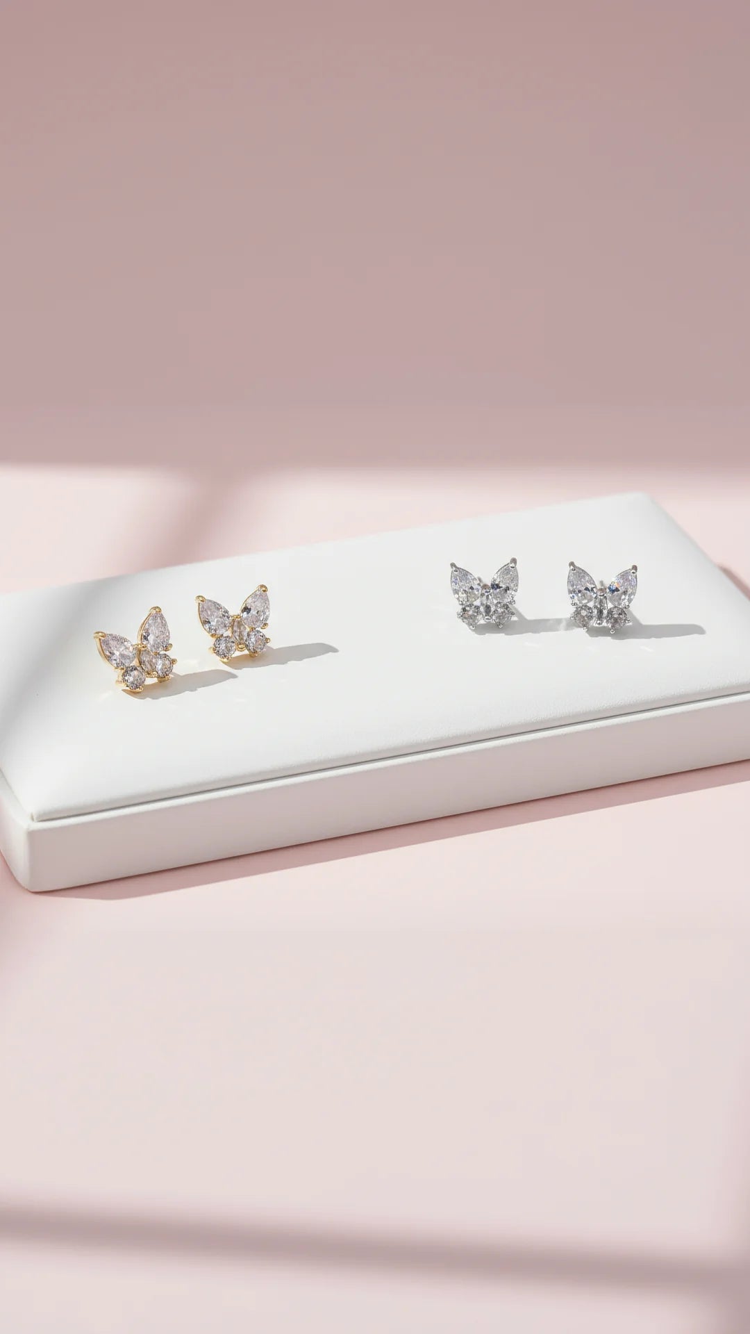 Butterfly Crystal Stud Earrings