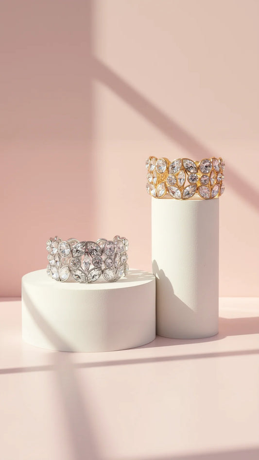 Oval Cut Stretchy Crystal Bracelet