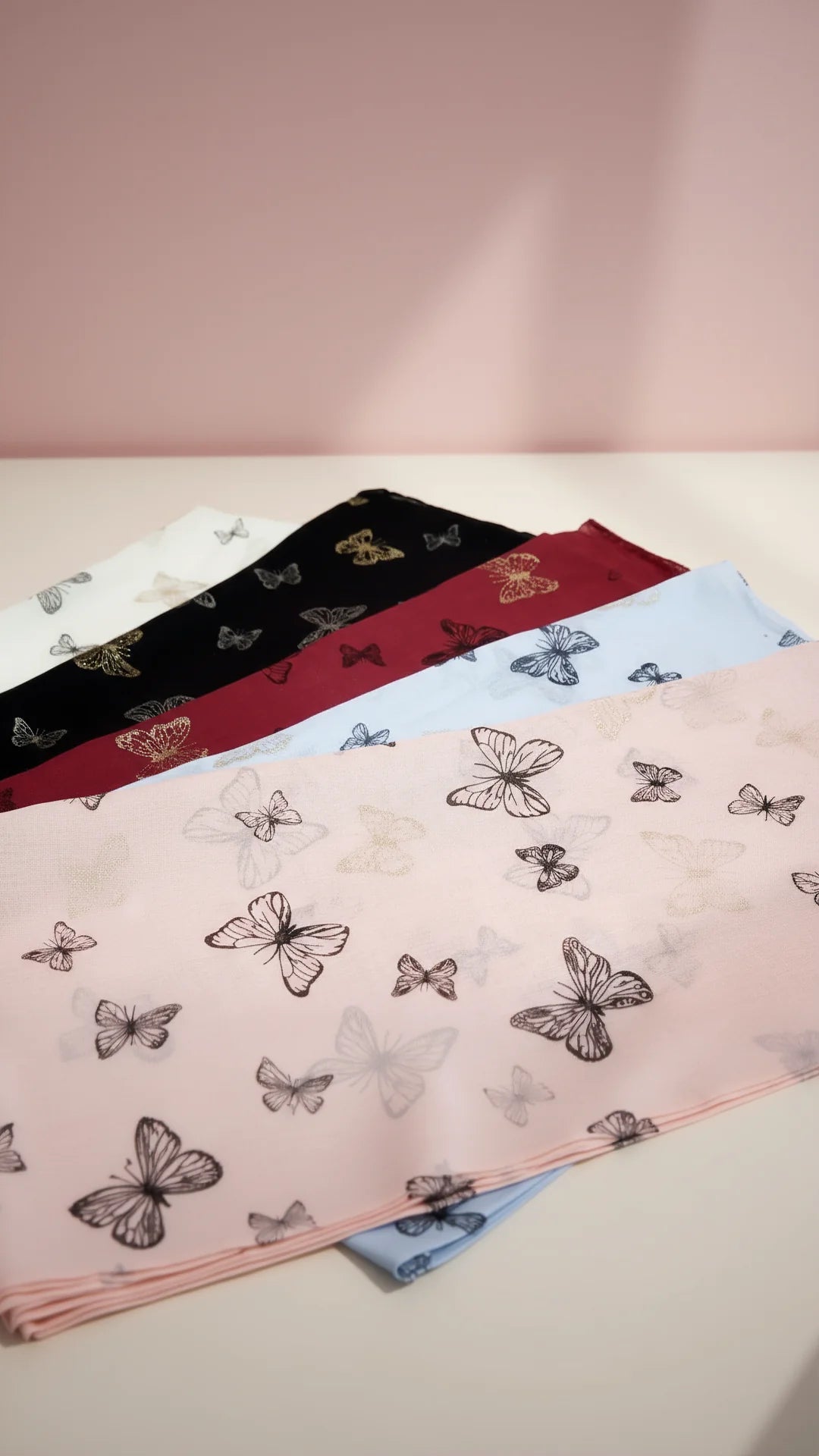 Glitter Butterfly Shimmer Scarf Pack of 12