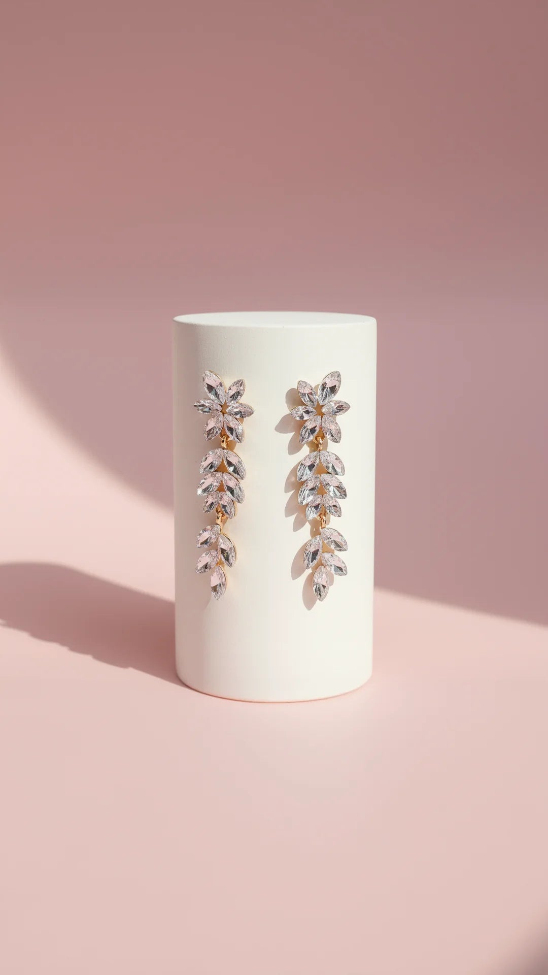 Floral Crystal Drop & Dangle Earrings