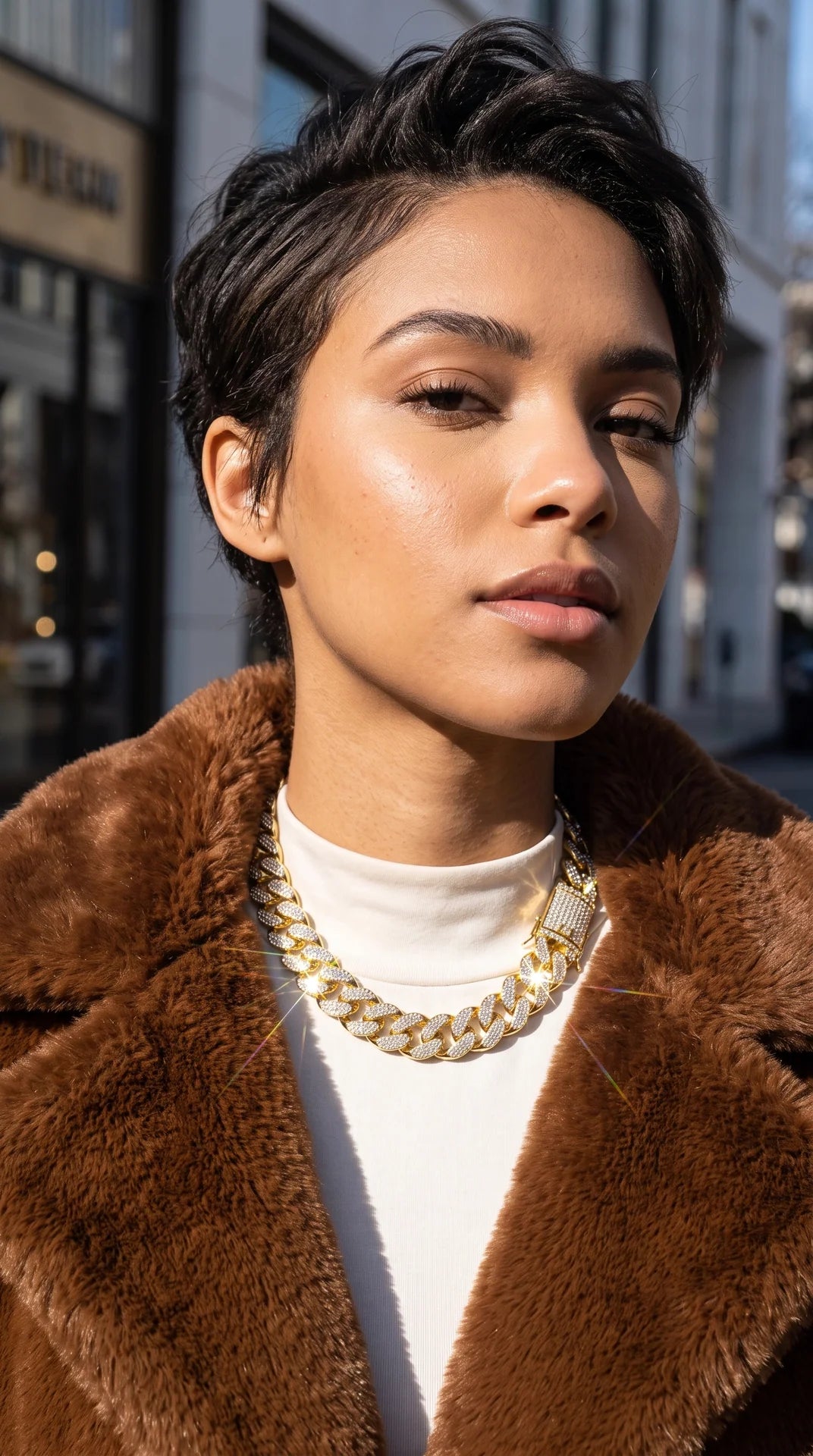 Unisex Iced-Out Cuban Link Chain Necklace