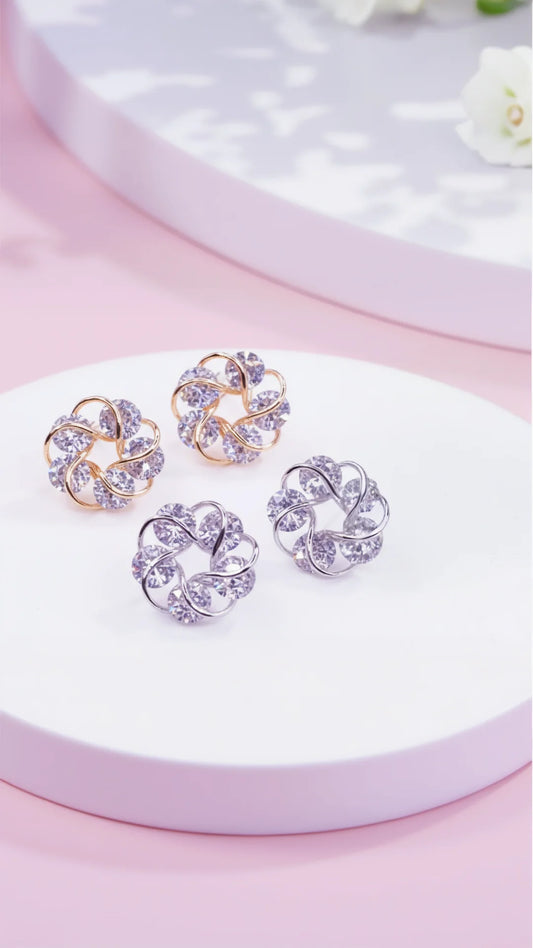 Eternal Crystal Stud Earrings