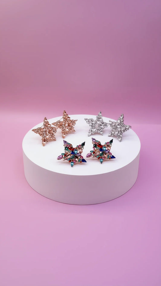 Star Crystal Stud Earrings