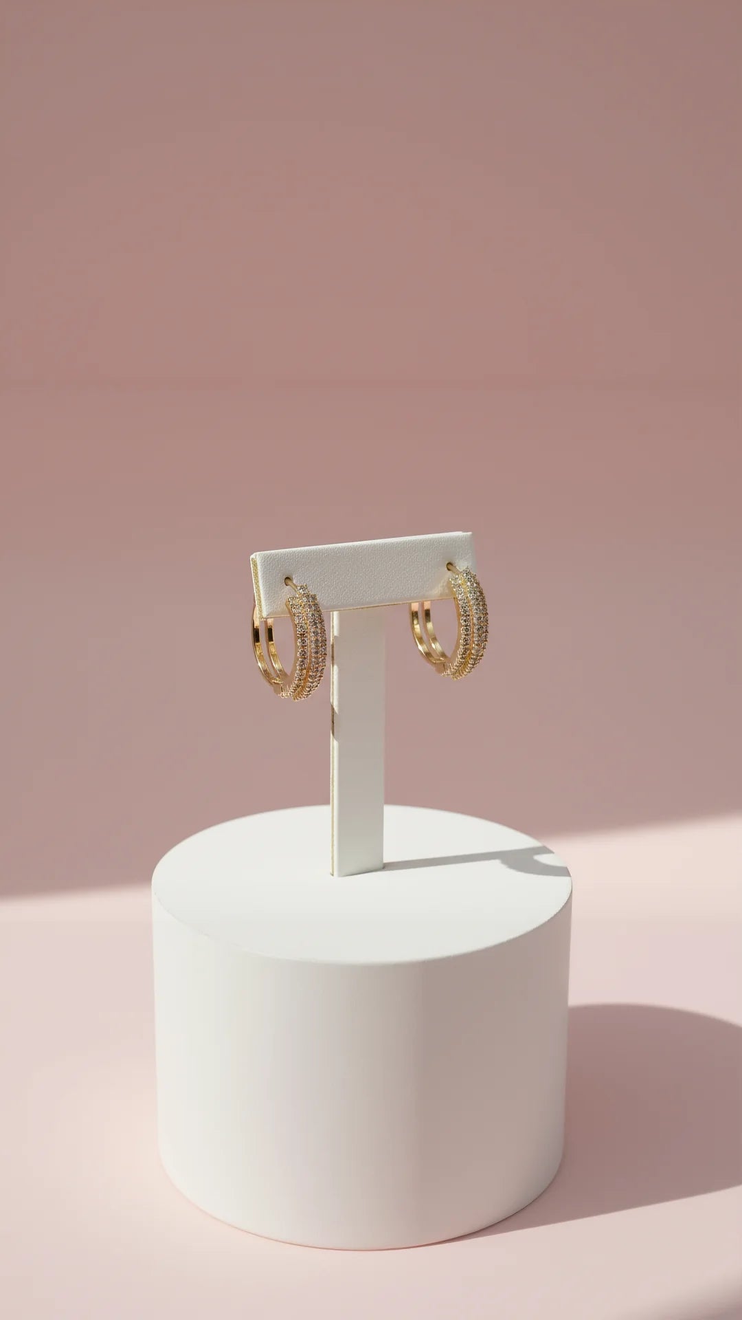 Huggie Hoop Crystal Earrings