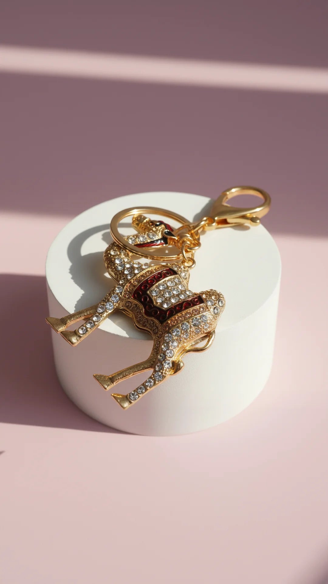 Bactrian Camel Crystal Key Ring & Bag Charm