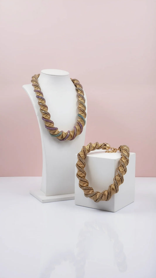 Elixir Collection Spiral Crystal Necklace