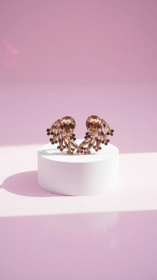 Cluster Crystal Stud Earrings