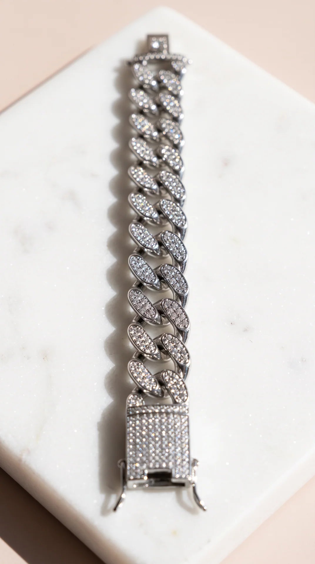 Pavé Crystal Cuban Link Bracelet