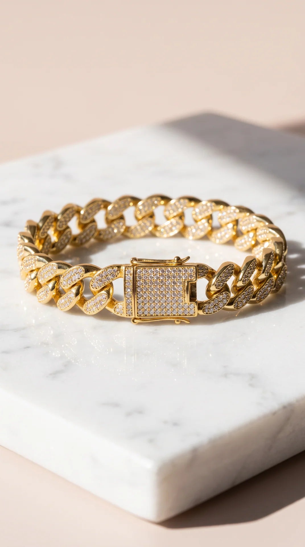 Pavé Crystal Cuban Link Bracelet