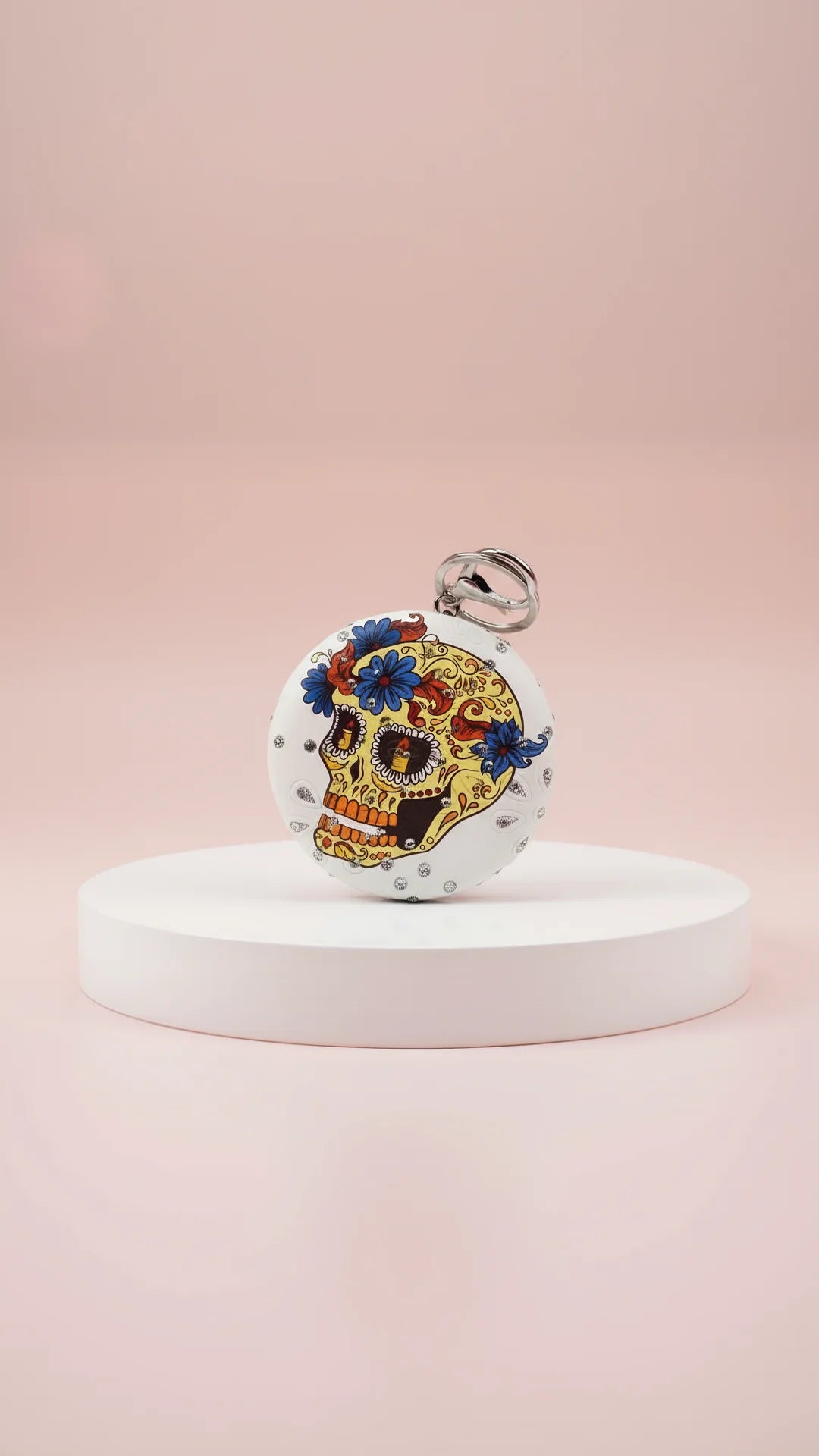 Sparkly Skull & Flowers Compact Mirrors Pack of 12