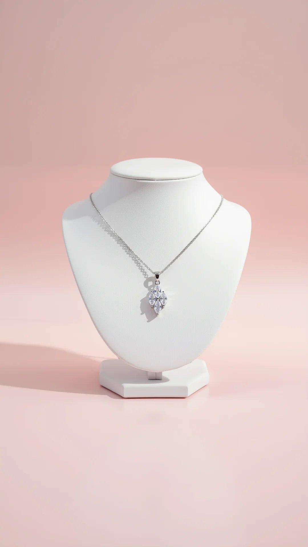 Cluster Crystal Pendant Necklace