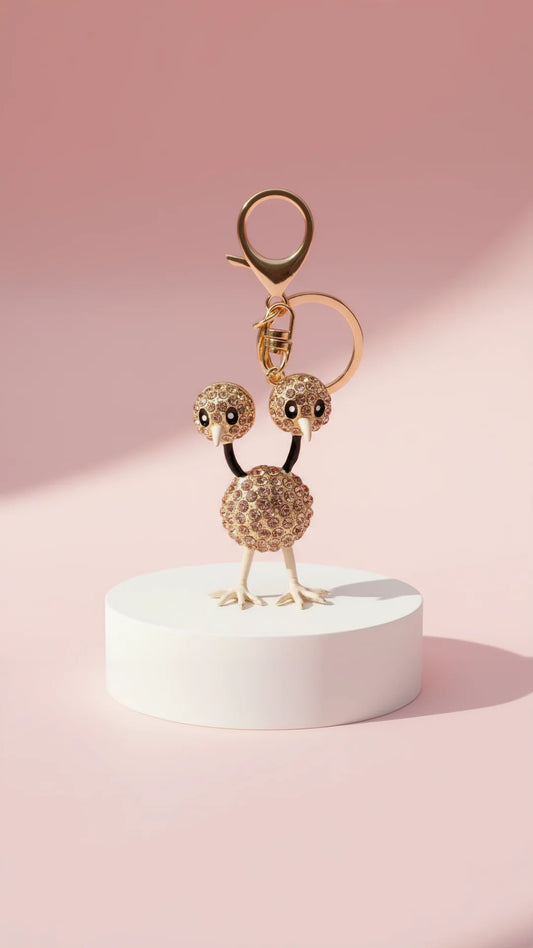 Novelty Bird Crystal Key Ring & Bag Charm