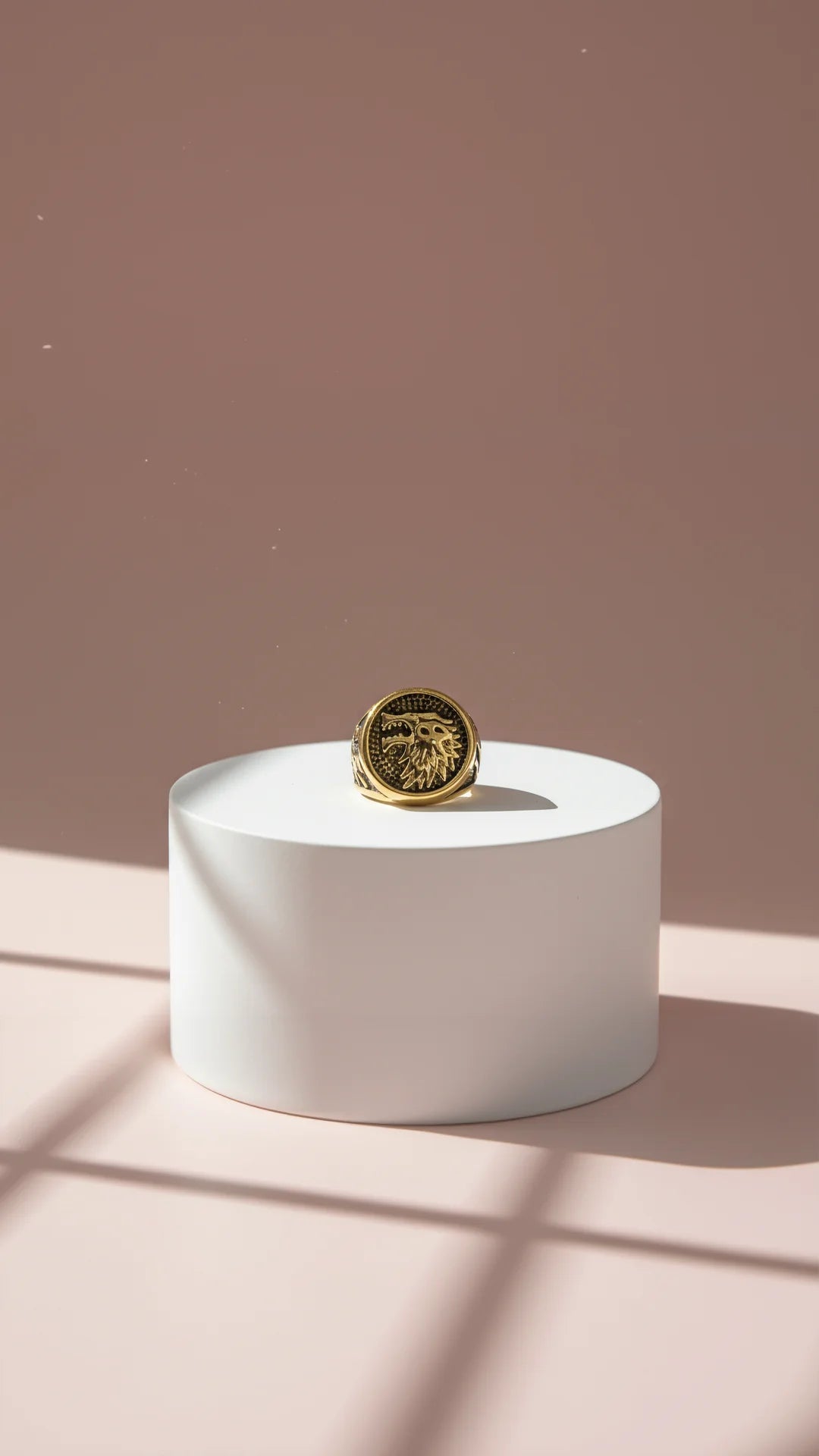 Waterproof Game Of Thrones Stark Stainless Steel Wolf Men's Biker Ring