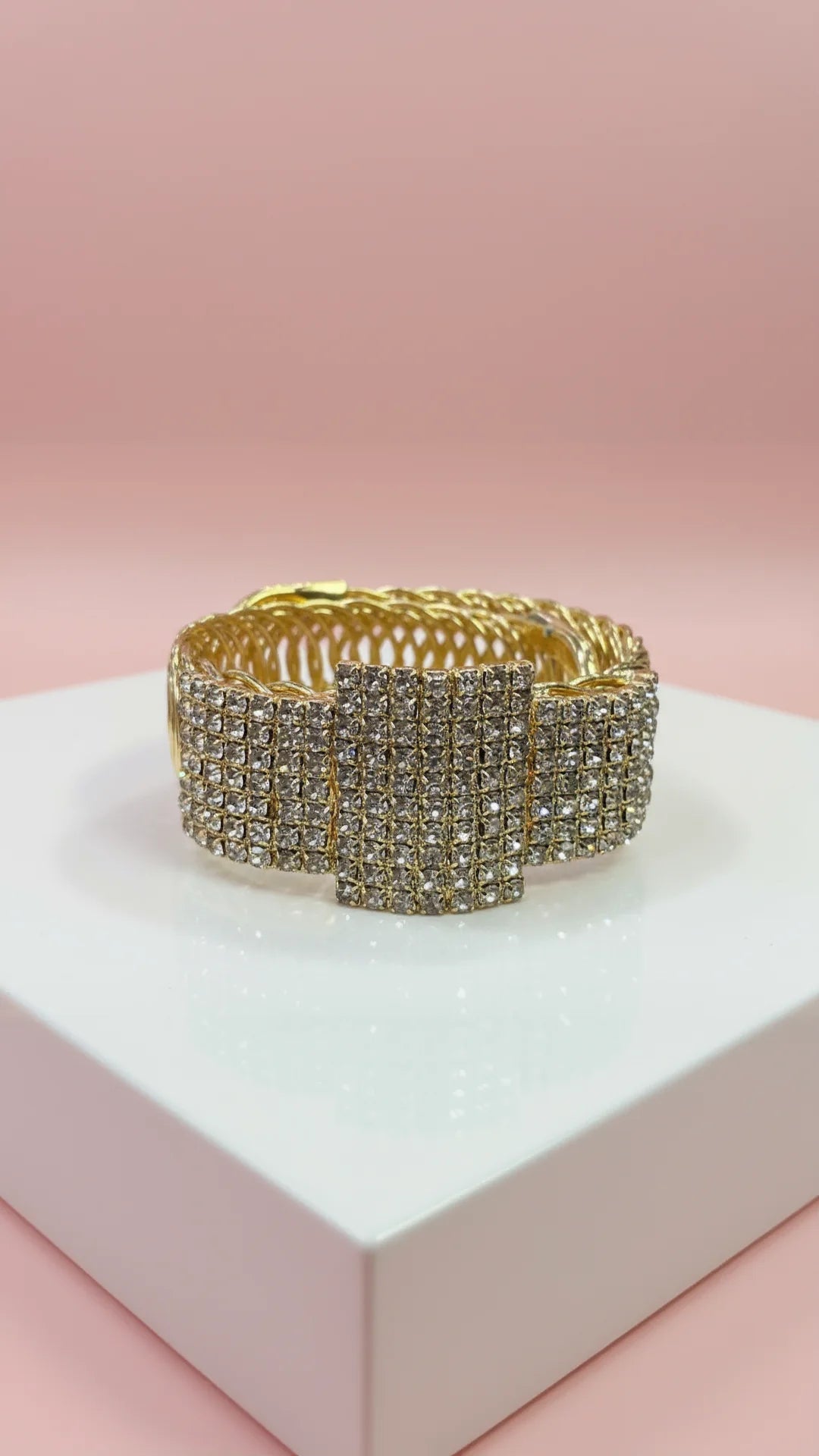 Square Wrap Around Crystal Cuff