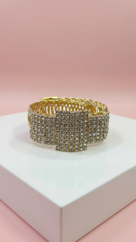 Square Wrap Around Crystal Cuff