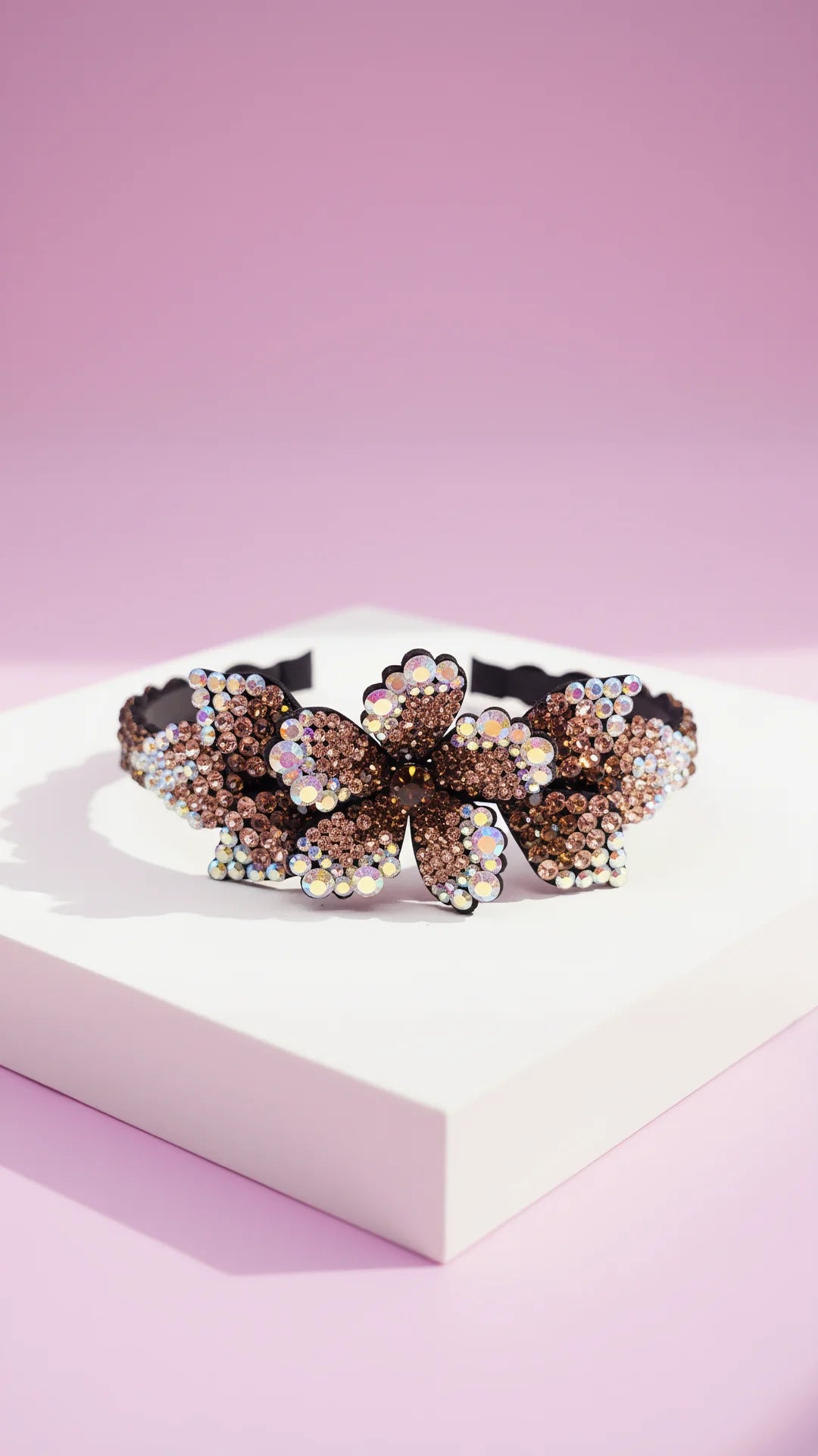 Flower Cluster Crystal Hair band