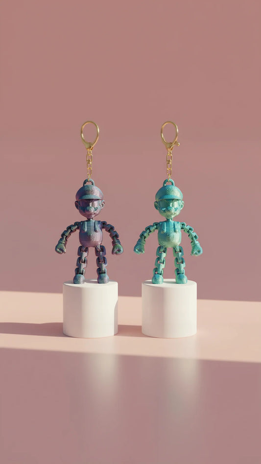 3D Printed Fantasy Man: Bioplastic Fidget Key Ring