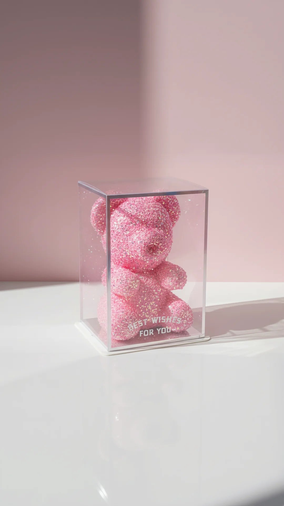 Crystal Glitter Teddy Bear Figurine With Gift Box