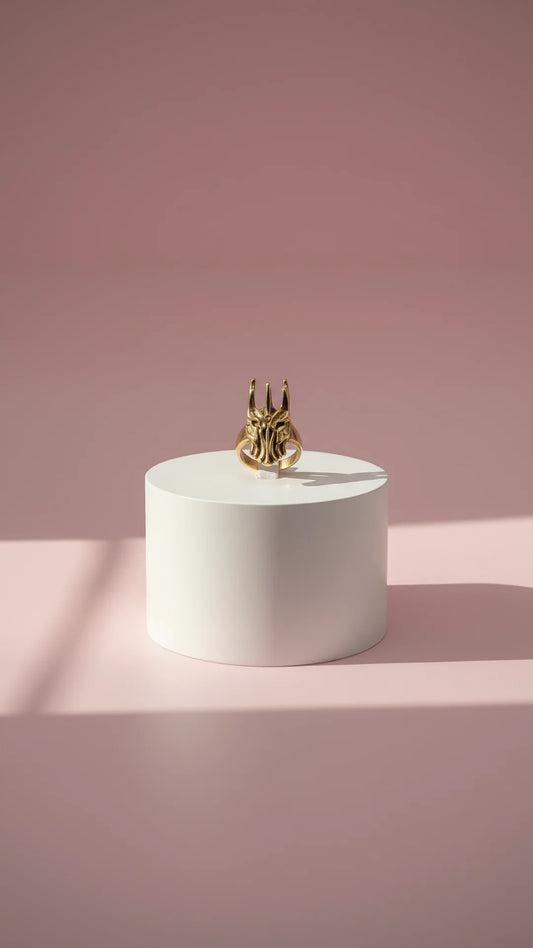 Stainless Steel Helm Of Sauron Men's Biker Ring