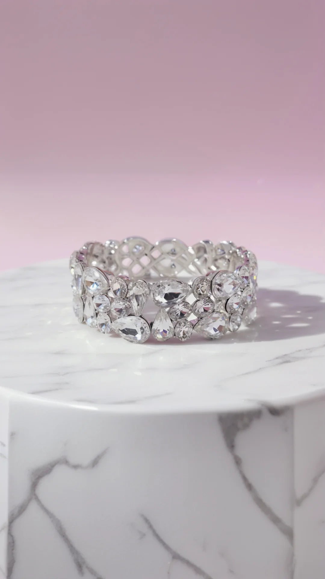 Teardrop Stretchy Crystal Bracelet