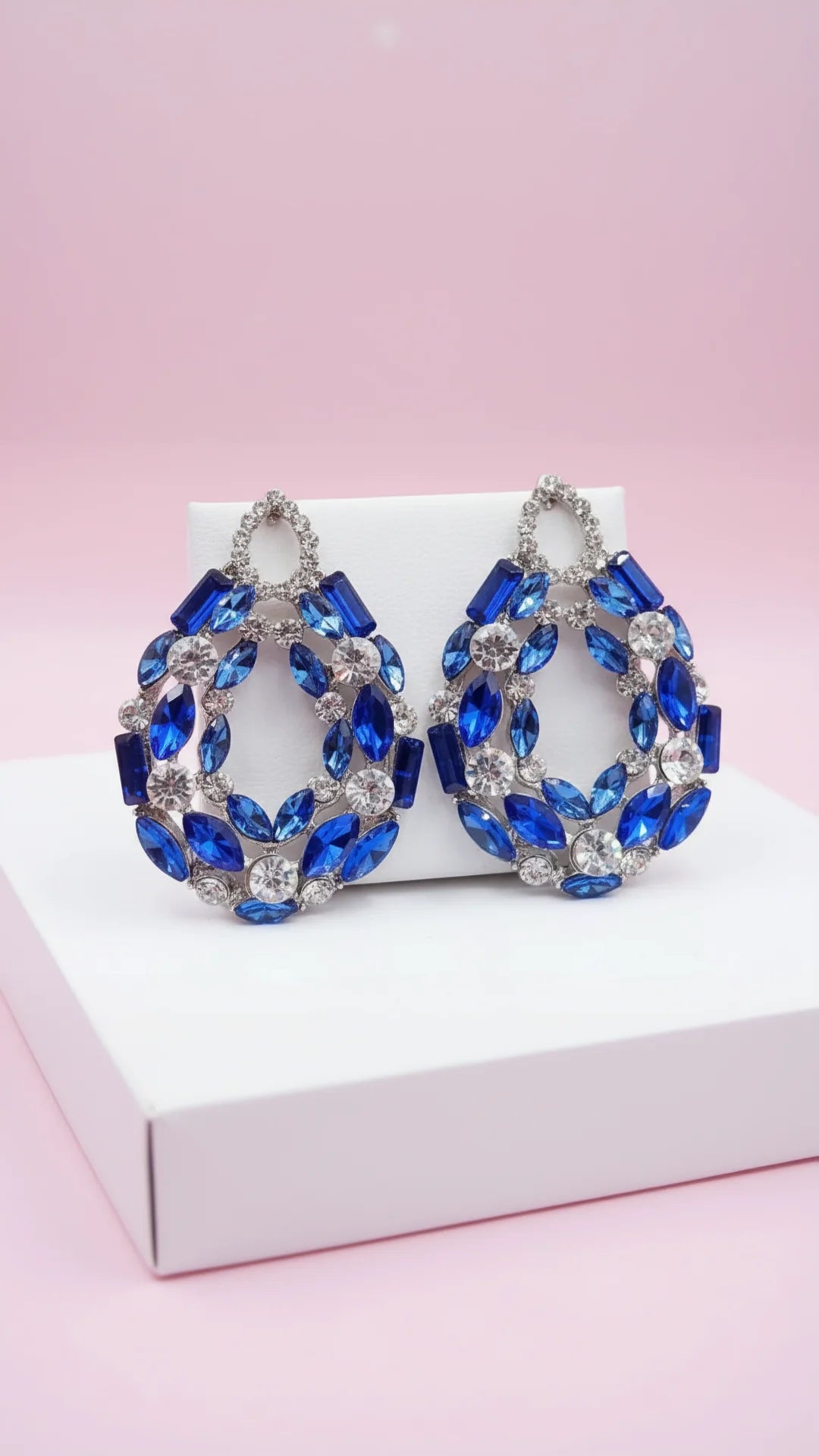 Teardrop Crystal Stud Earrings