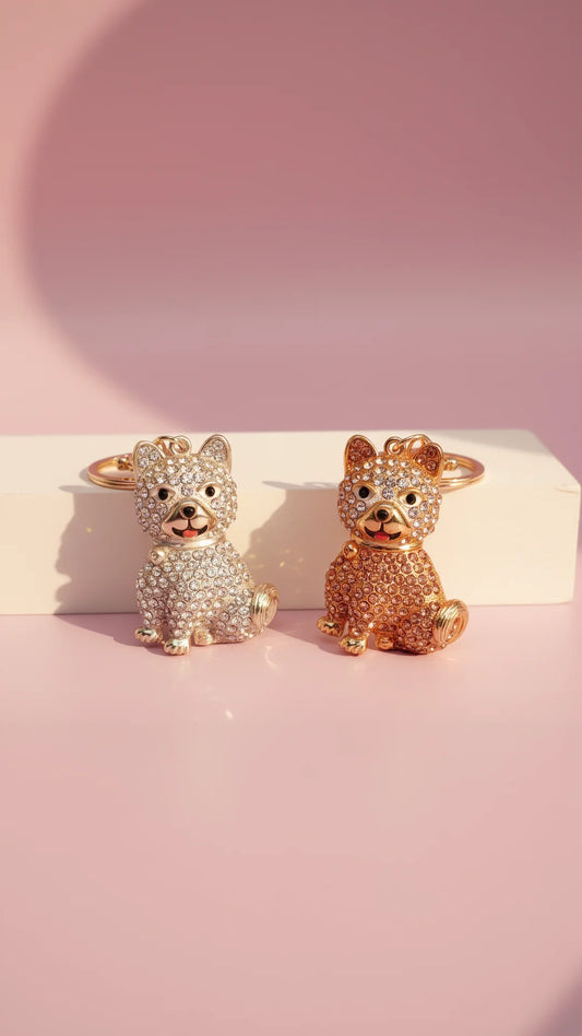 Dog Crystal Key Ring & Bag Charm