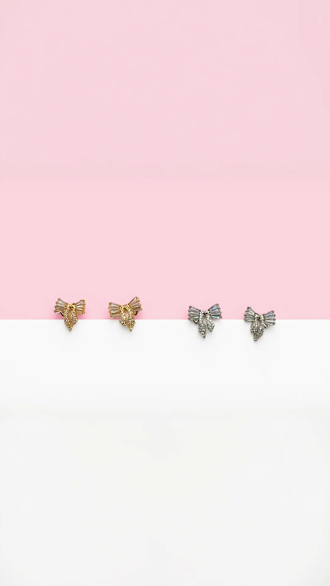 Bow Crystal Stud Earrings