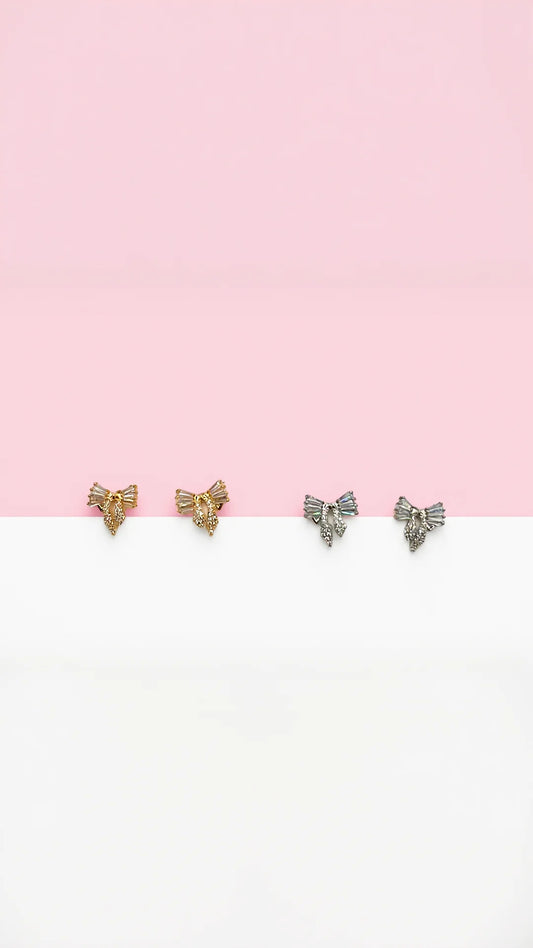 Bow Crystal Stud Earrings