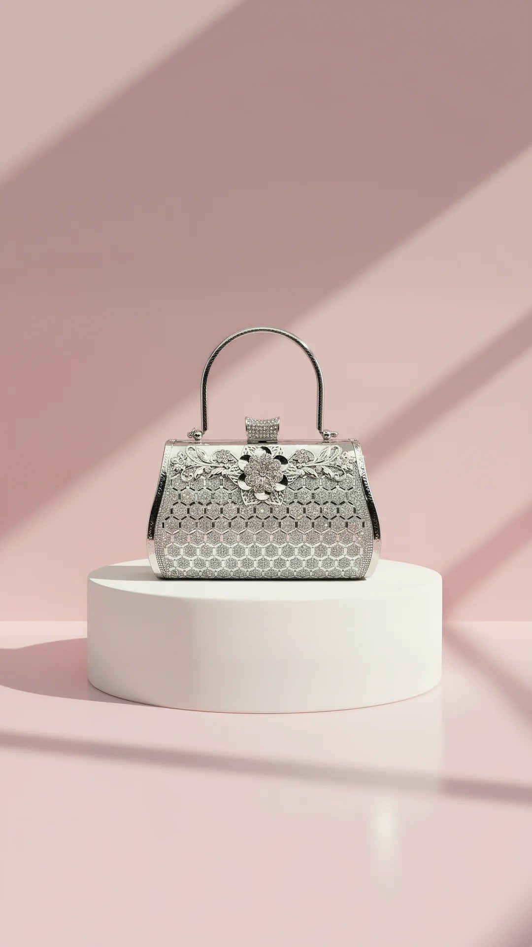 Honeycomb Crystal Clutch Bag