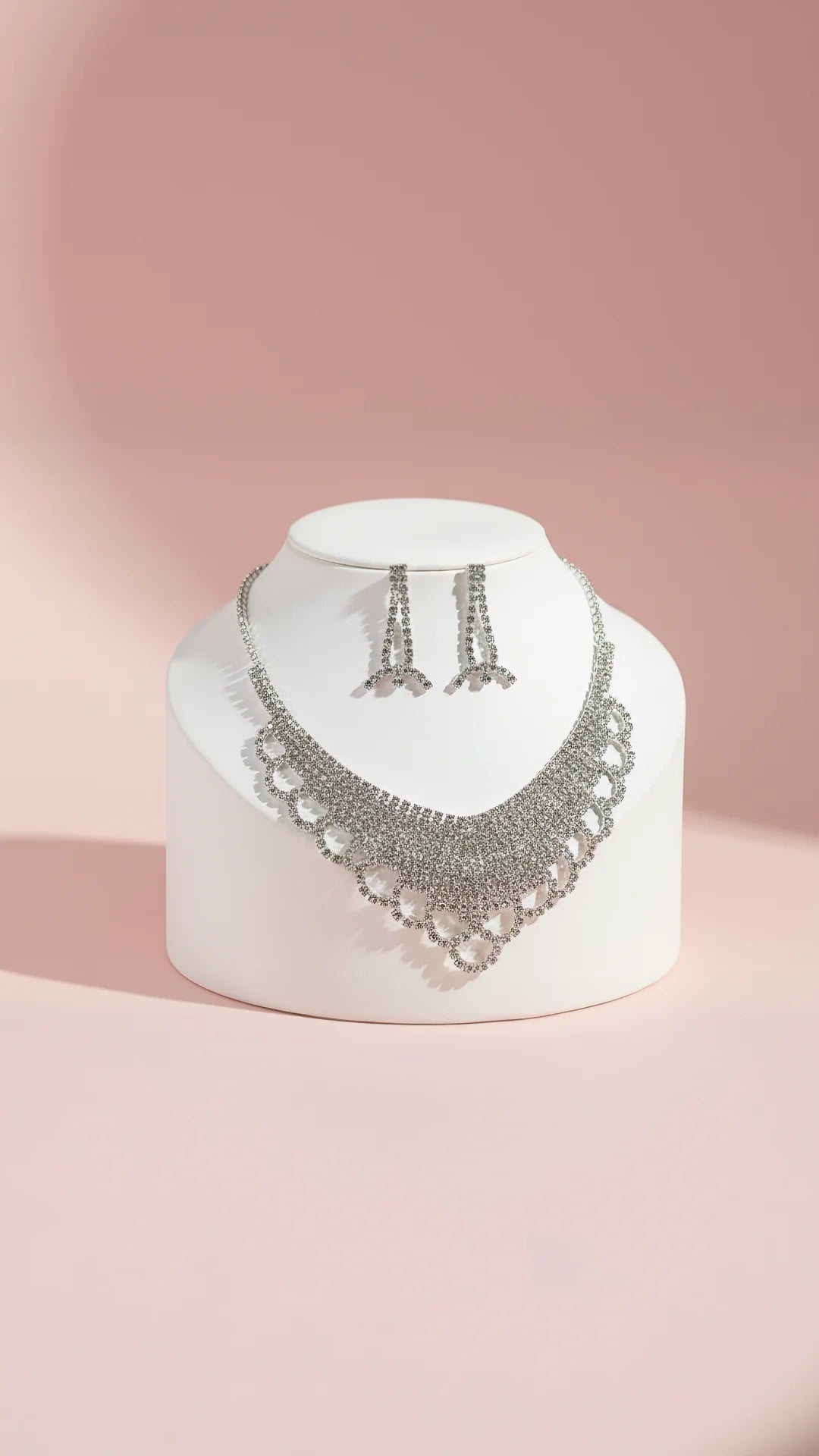 Crystal Collar Necklace & Earrings Set