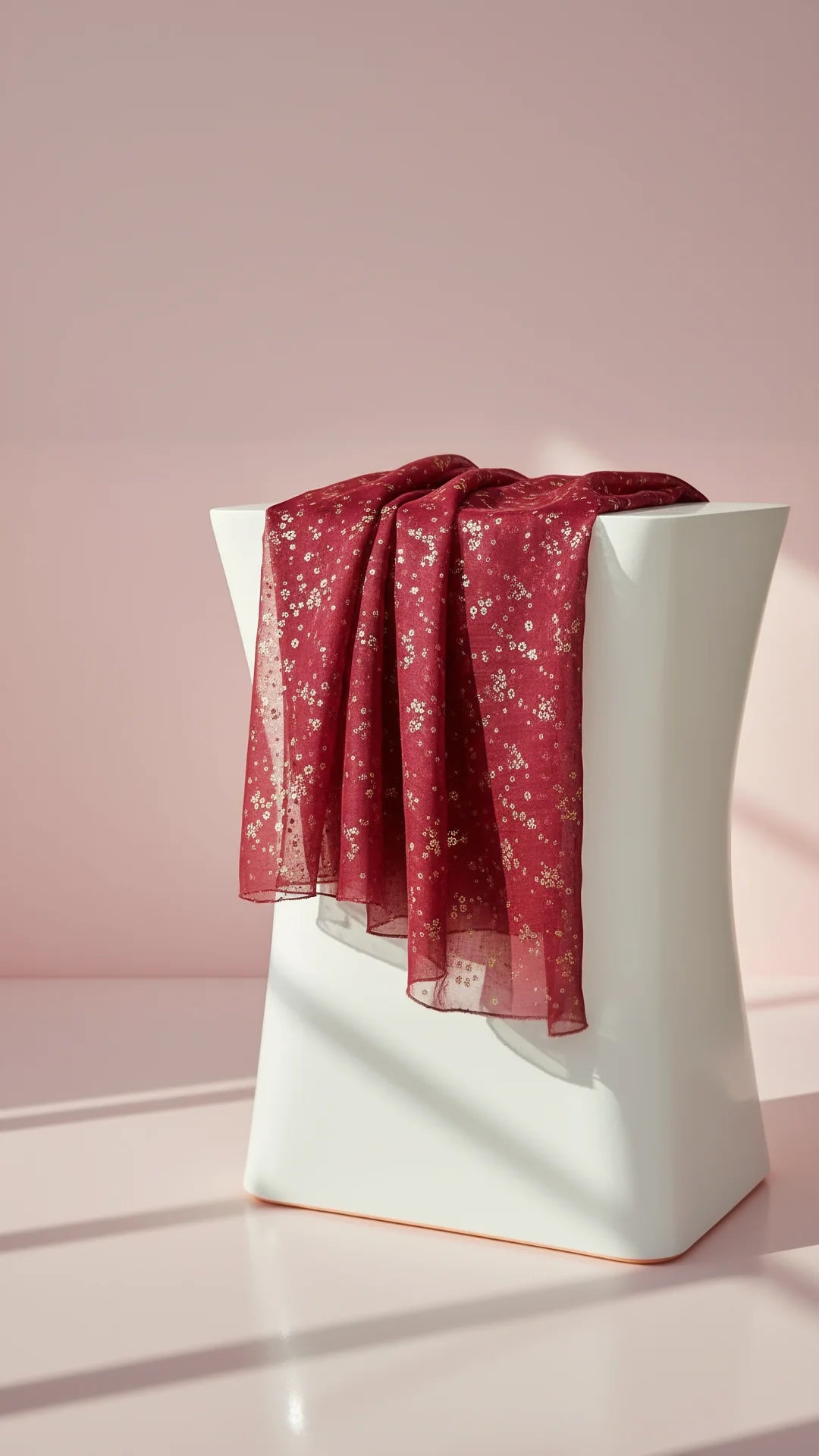 Flower Cluster Shimmer Gold Foil Scarf Pack of 12