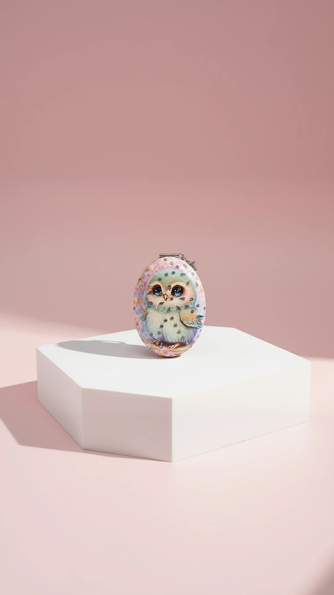 Baby Owl Sparkly Compact Mirrors Pack of 12