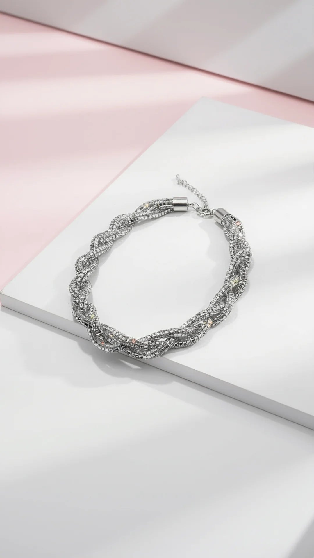 Elixir Collection Braided Crystal Necklace