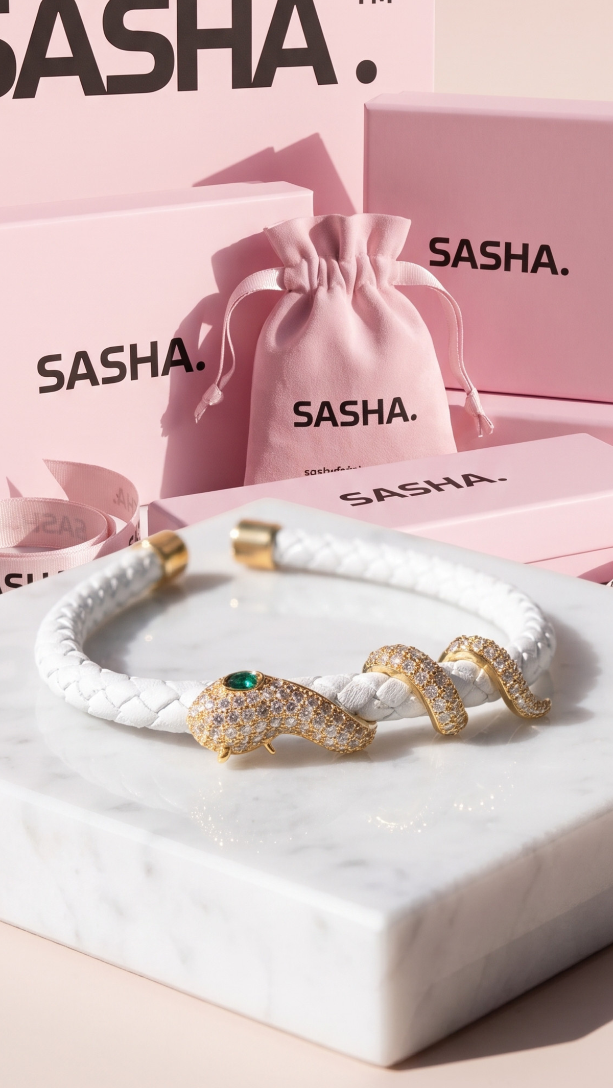 Free Size Braided Snake Cuff Bracelet