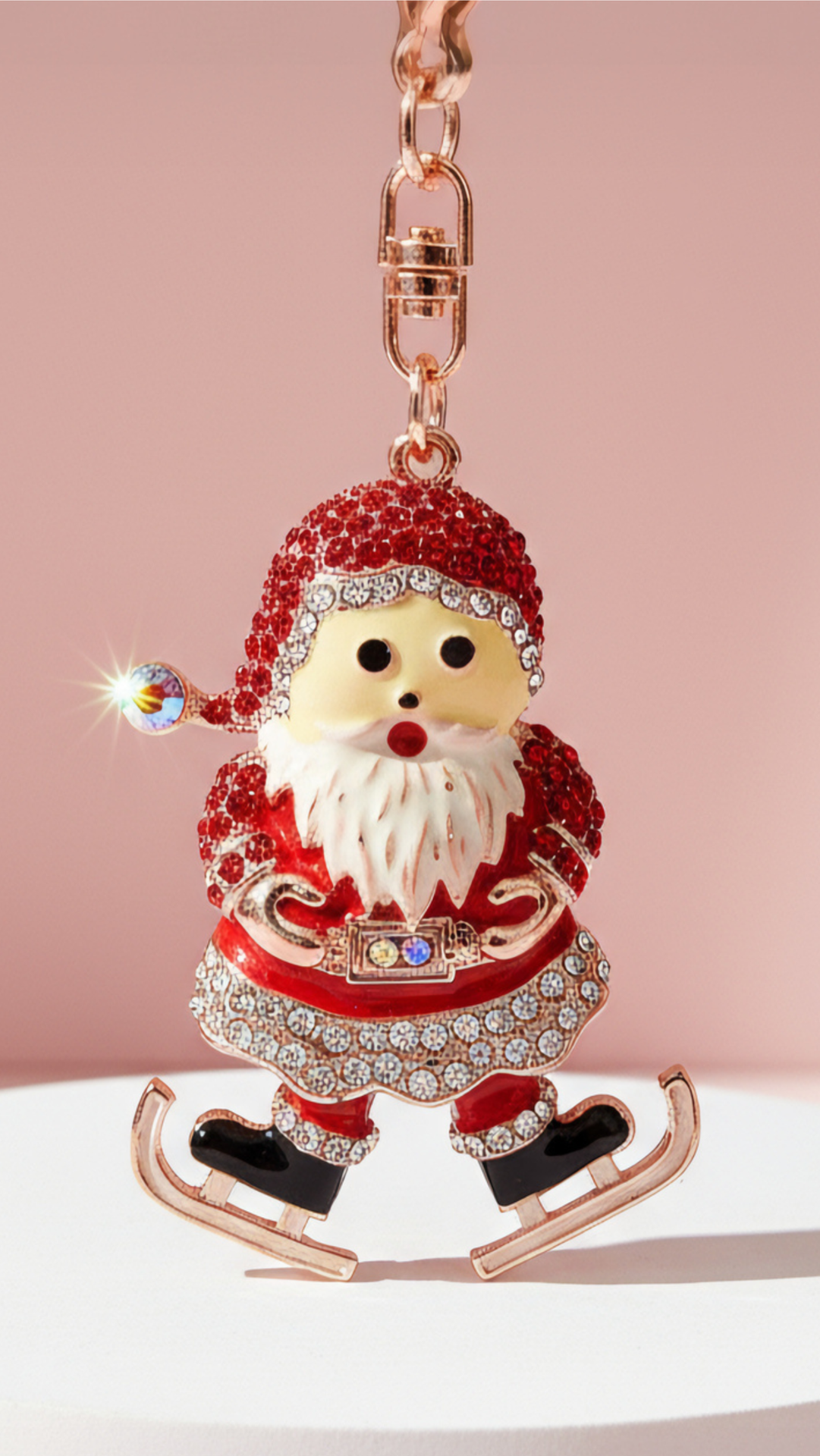 Santa Christmas Festive Key Ring Bag Charm
