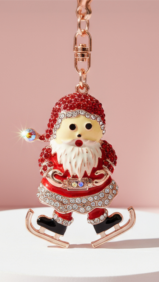 Santa Christmas Festive Key Ring Bag Charm