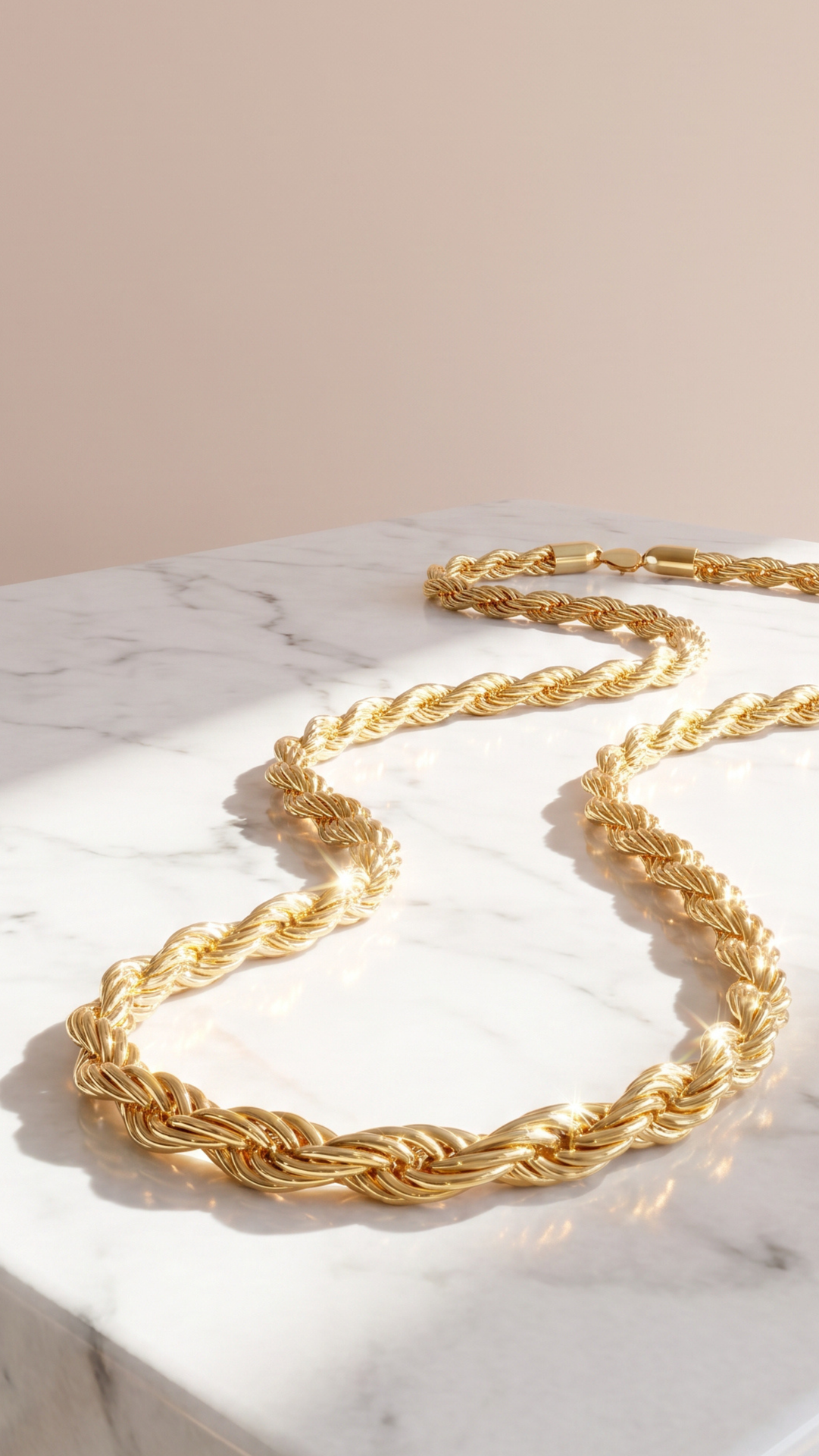 Rope Chain Gold Plated Necklace Chain