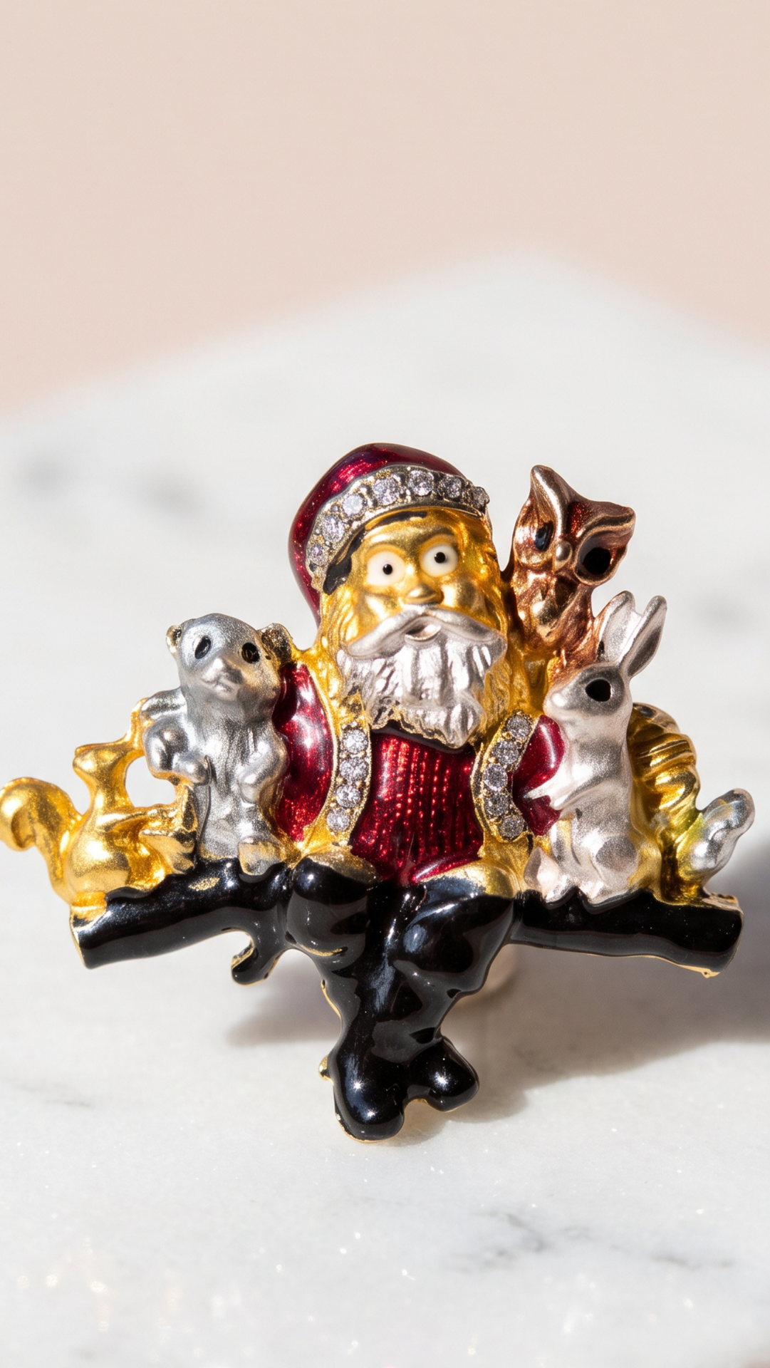 Santa Christmas Festive Brooch Pin