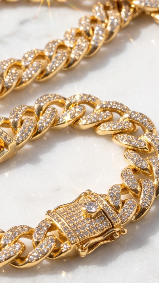 Pavé Curb Chain Crystal Necklace