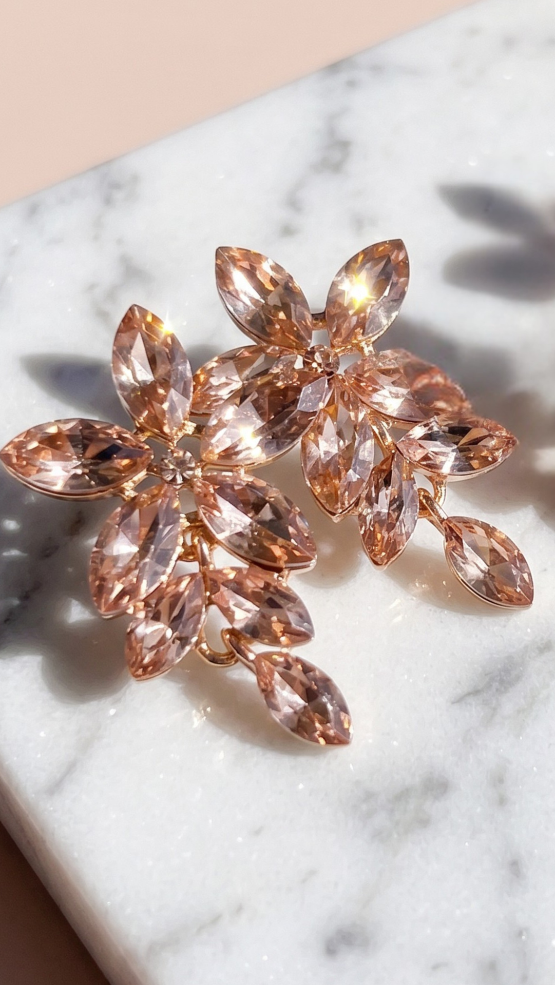 Flower Crystal Drop & Dangle Earrings