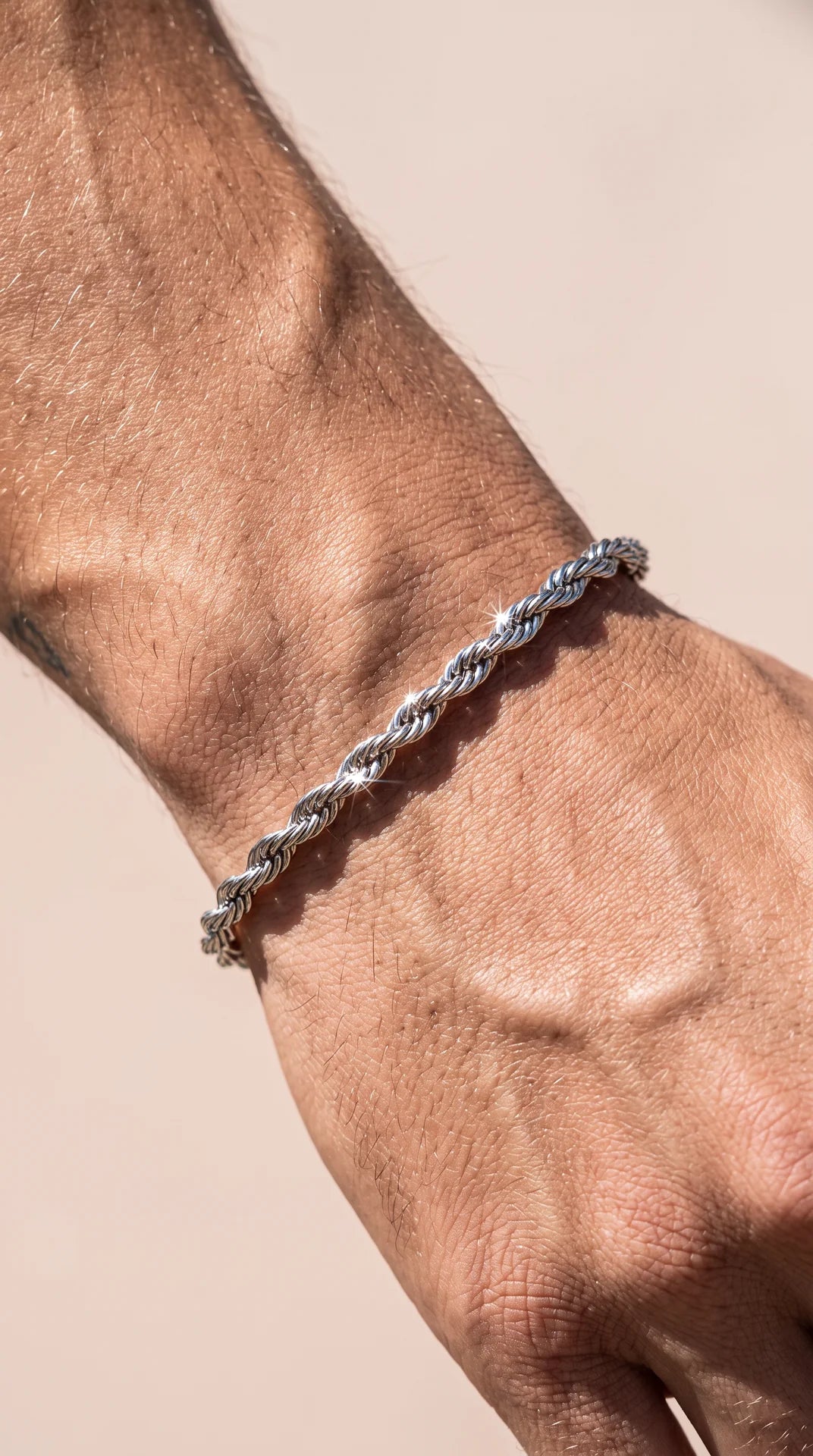 Unisex Heavy Twisted Rope Chain Statement Bracelet