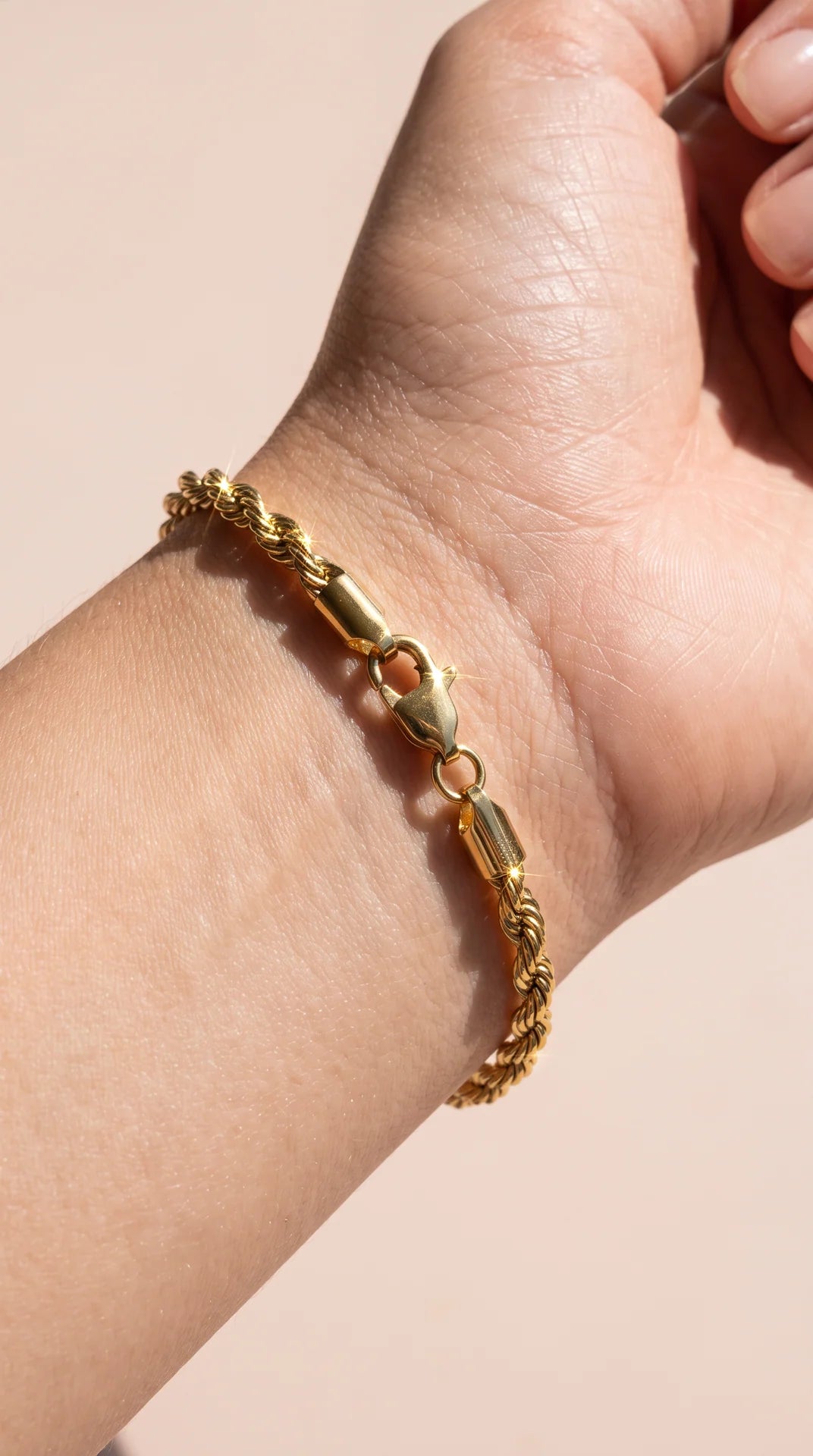 Unisex Heavy Twisted Rope Chain Statement Bracelet