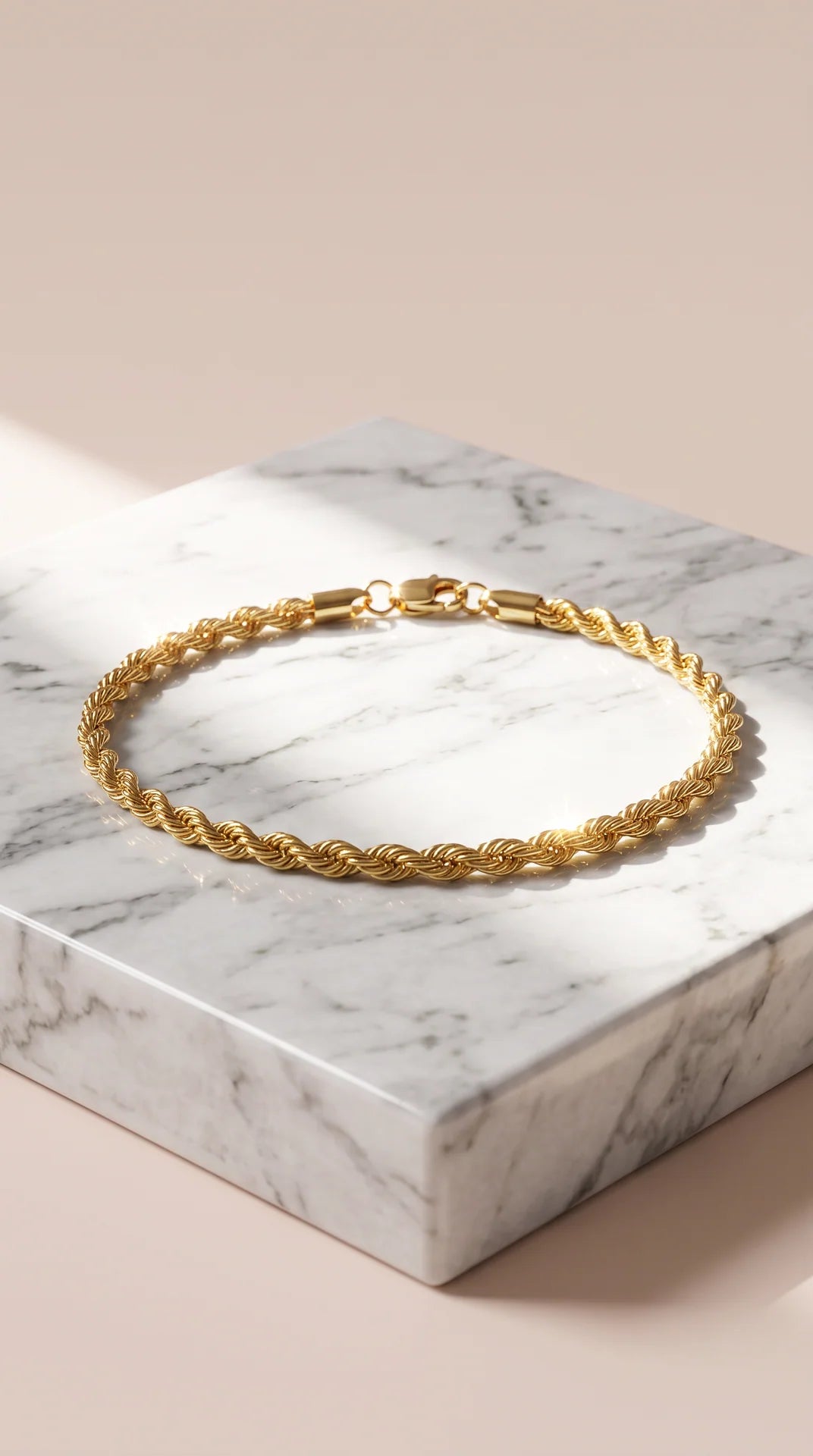 Stainless Steel Twisted Rope Chain Bracelet