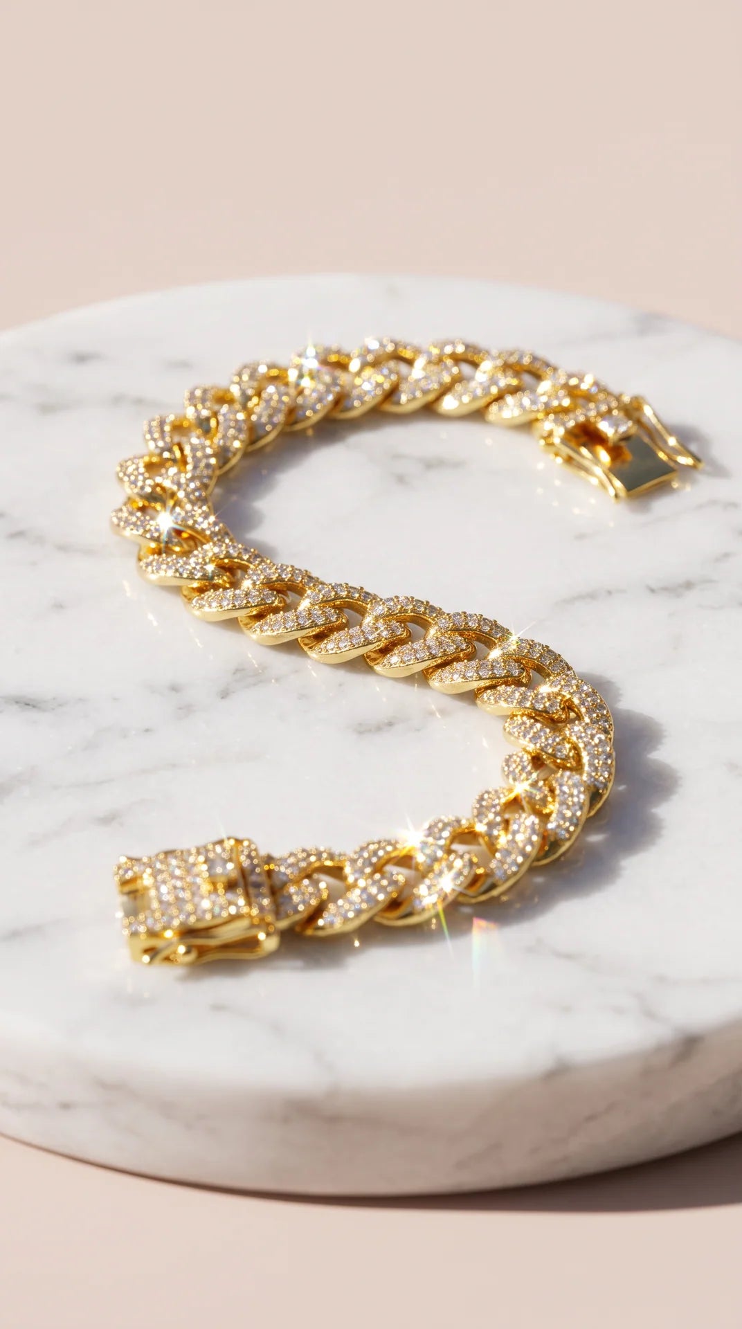 Classic Micro-Pave Crystal Cuban Link Bracelet