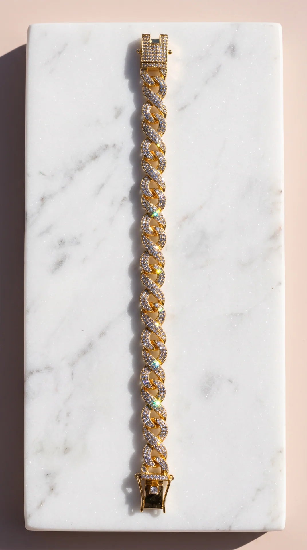 Signature Pavé Cuban Chain Bracelet