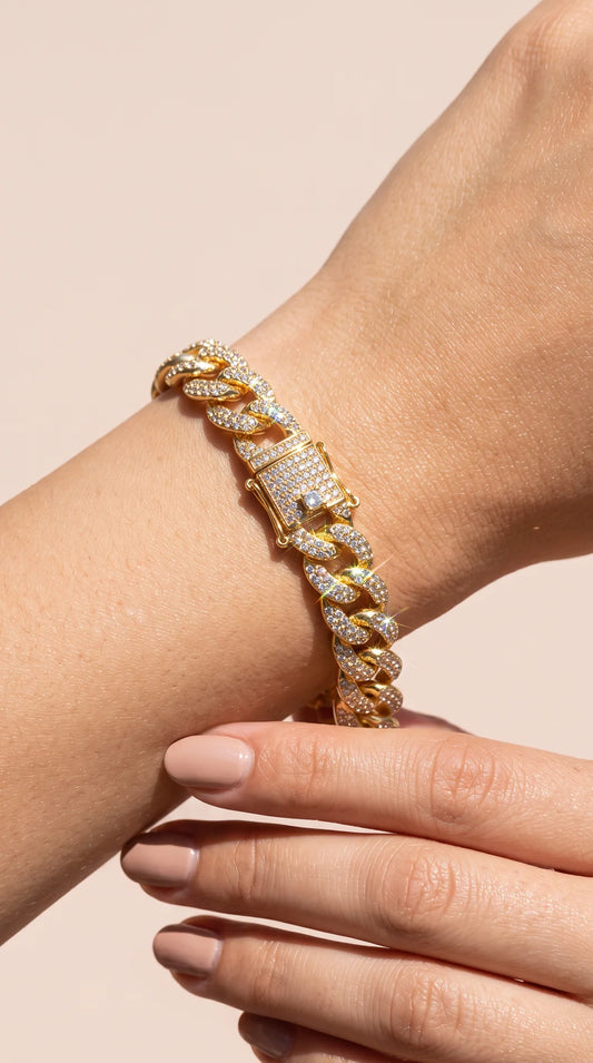 Signature Pavé Cuban Chain Bracelet