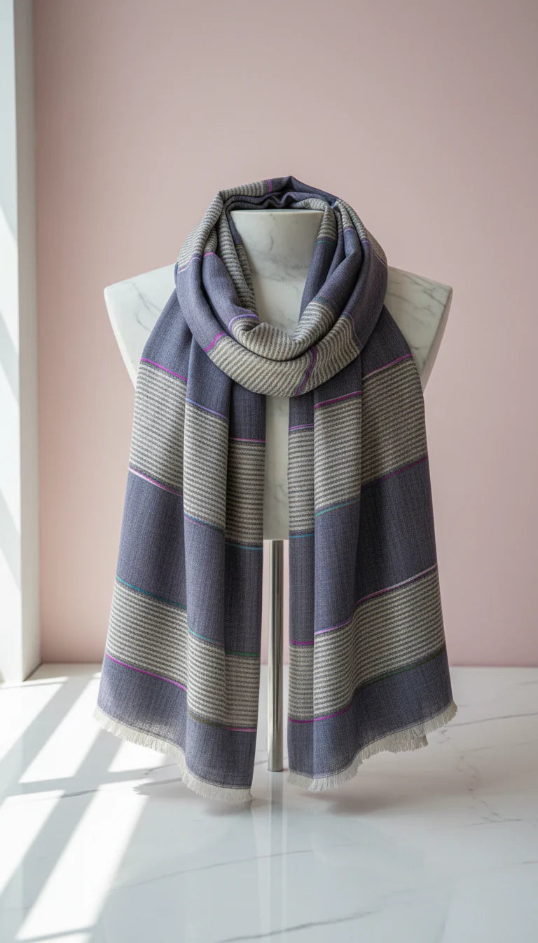 Striped Cotton Scarf Pack of 12
