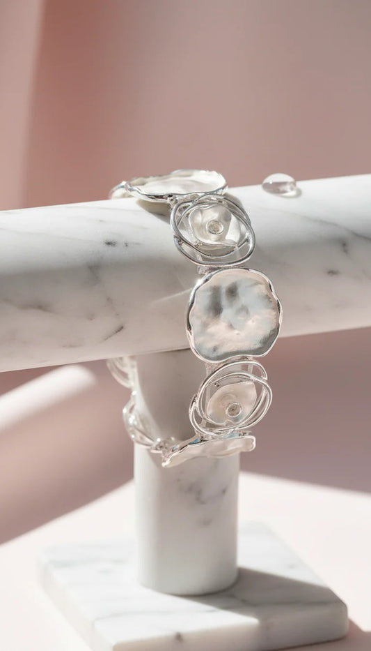 Abstract Rose Flower Stretchy Bracelet